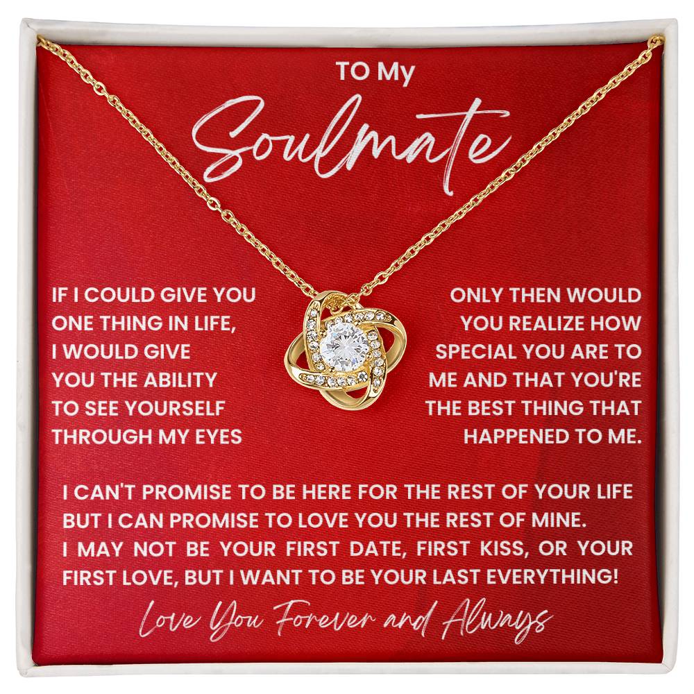 Gift For Wife Girlfriend Soulmate Love Knot Necklace From Husband Boyfriend Birthday Anniversary If I Could Give You One Thing In life