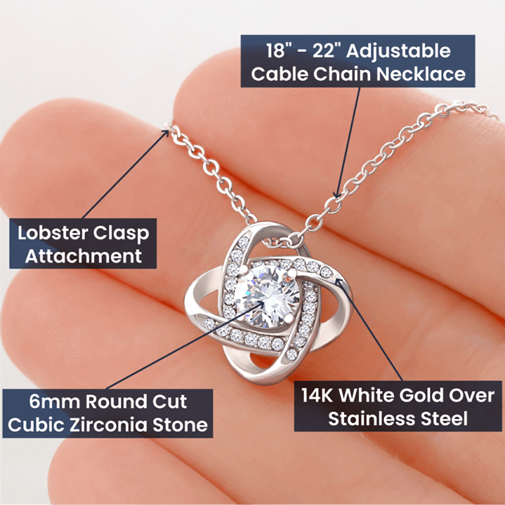 Gift For Wife Girlfriend Soulmate Love Knot Necklace From Husband Boyfriend Birthday Anniversary If I Could Give You One Thing In life