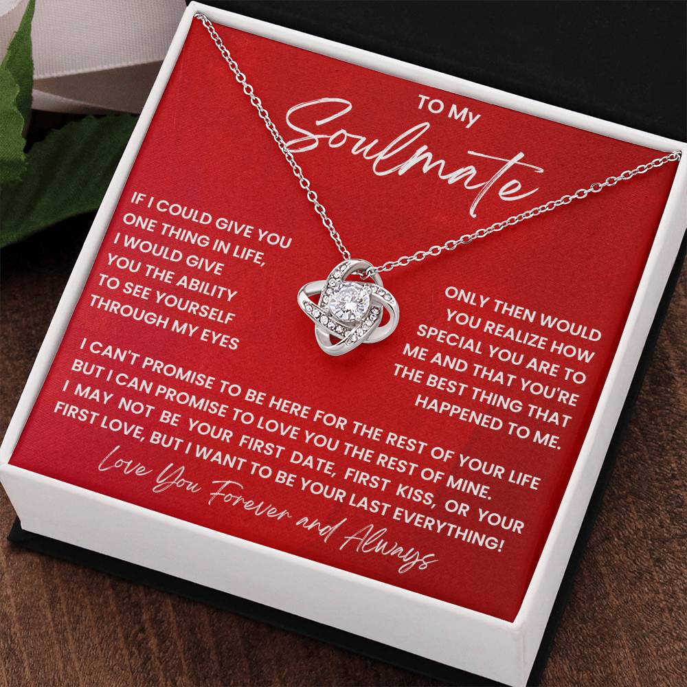 Gift For Wife Girlfriend Soulmate Love Knot Necklace From Husband Boyfriend Birthday Anniversary If I Could Give You One Thing In life