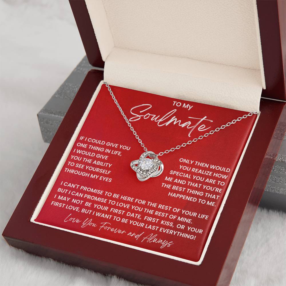 Gift For Wife Girlfriend Soulmate Love Knot Necklace From Husband Boyfriend Birthday Anniversary If I Could Give You One Thing In life