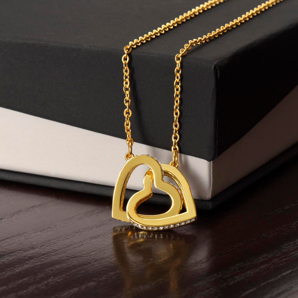 Gift For Daughter Love Dad Interlocking Hearts Necklace Never Forget That I Love You I Hope You Believe In Yourself As Much As I Believe In You