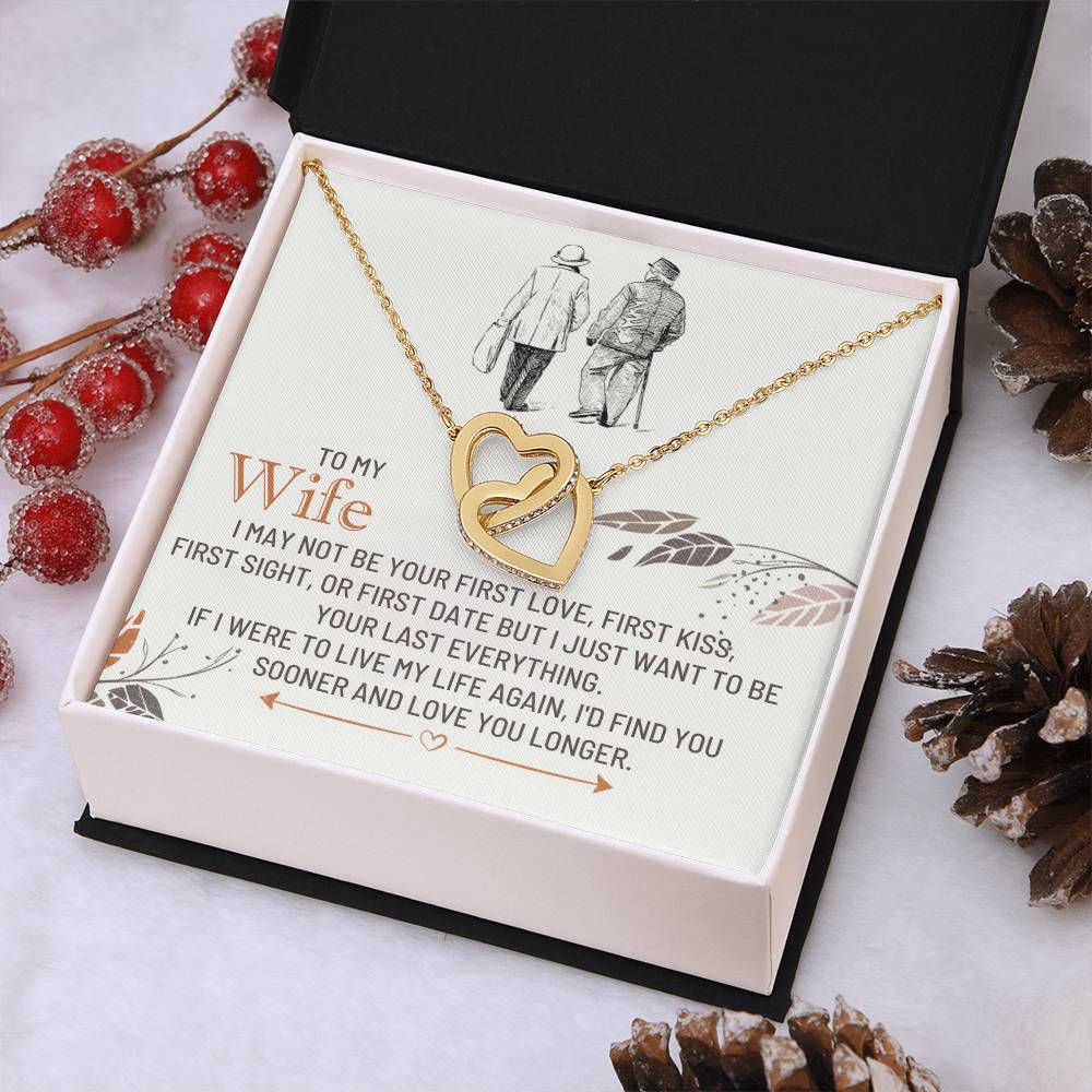 Gift For Wife Interlocking Hearts Necklace From Husband Birthday Anniversary Gift