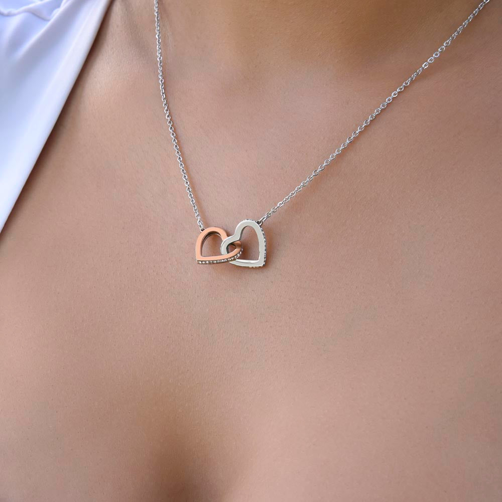 Halloween Gift To Girlfriend Wife Soulmate Interlocking Hearts Love Husband Boyfriend Necklace I Never Knew I could Be This Happy