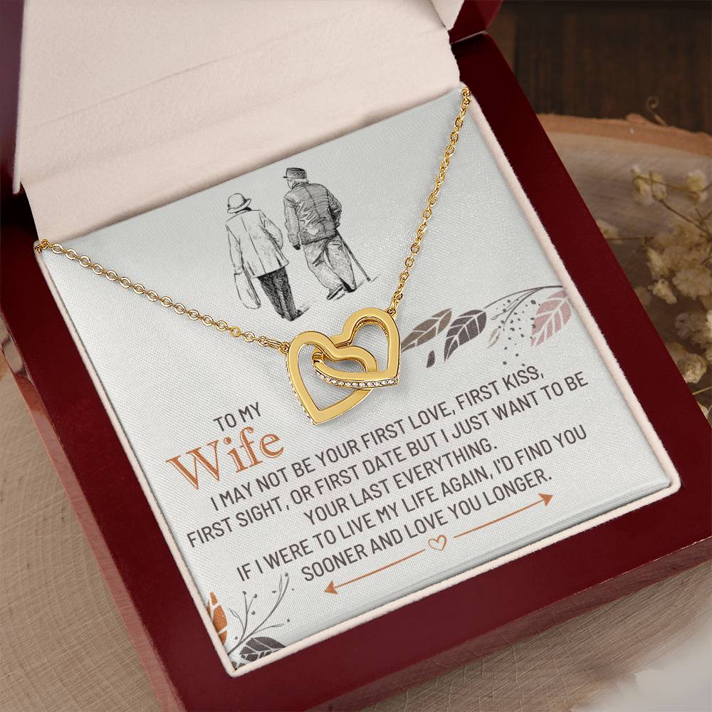 Gift For Wife Interlocking Hearts Necklace From Husband Birthday Anniversary Gift